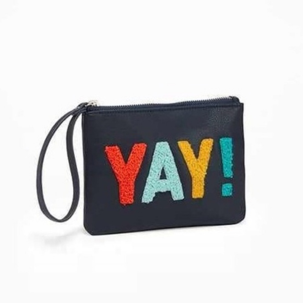 Old Navy "Yay!" Wristlet/Makeup Bag NWT